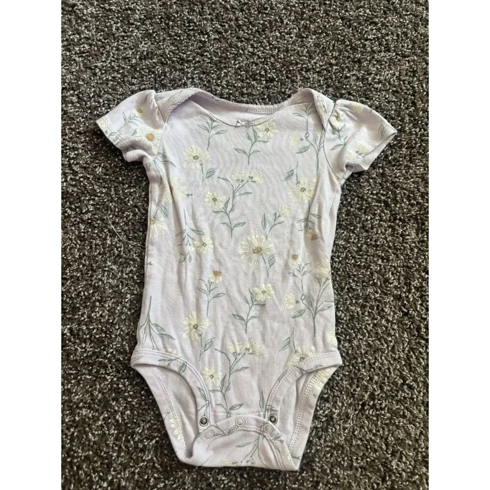 Carter's Pink Floral Short Sleeve Bodysuit 12 Months